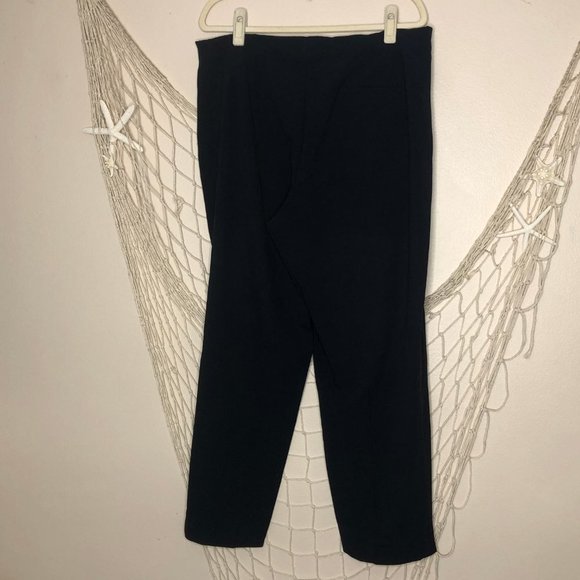 AVENUE Navy Side Zip Career Dress Stretch Pants 16 Petite - Picture 5 of 9